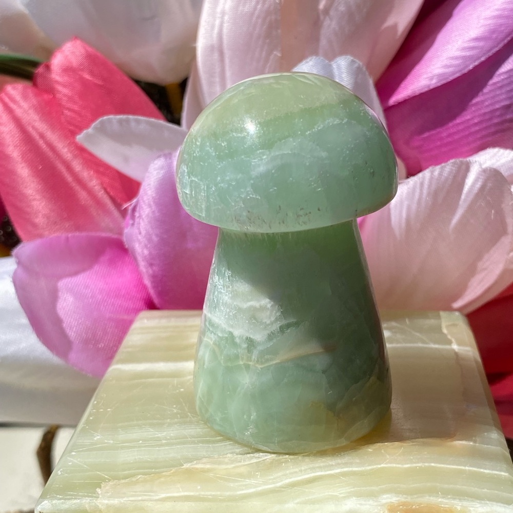 Kiwi Calcite Mushroom - Picture 2 of 14